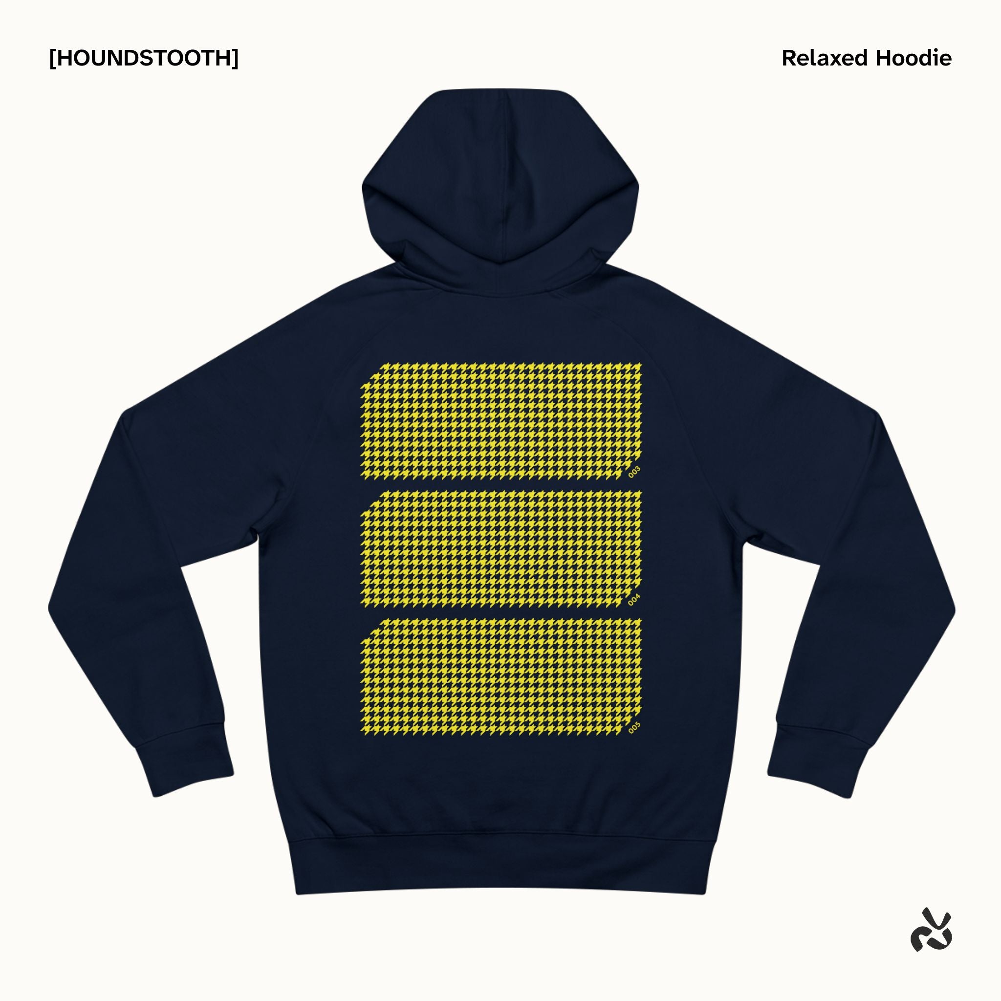[HOUNDSTOOTH] Relaxed Hoodie