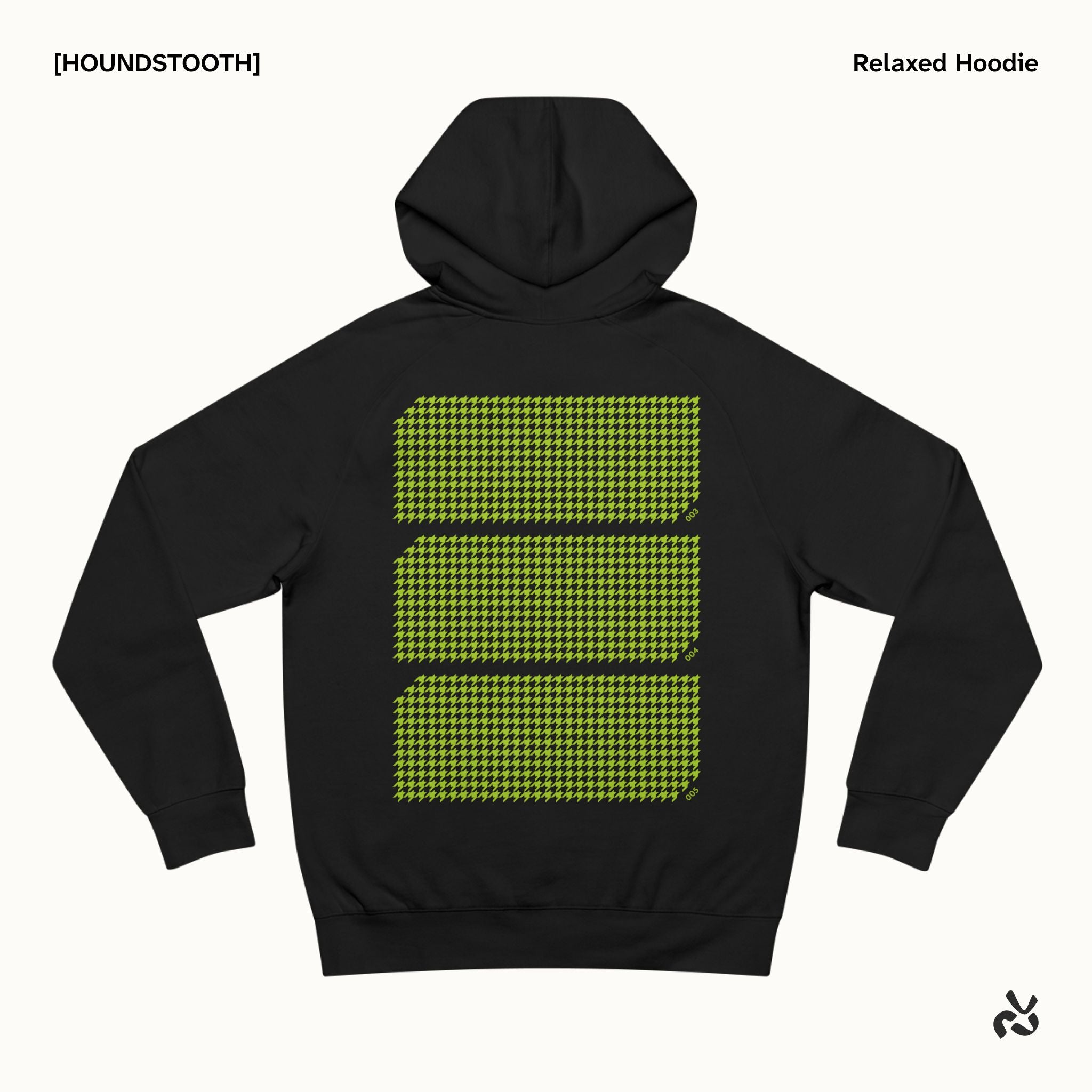 [HOUNDSTOOTH] Relaxed Hoodie