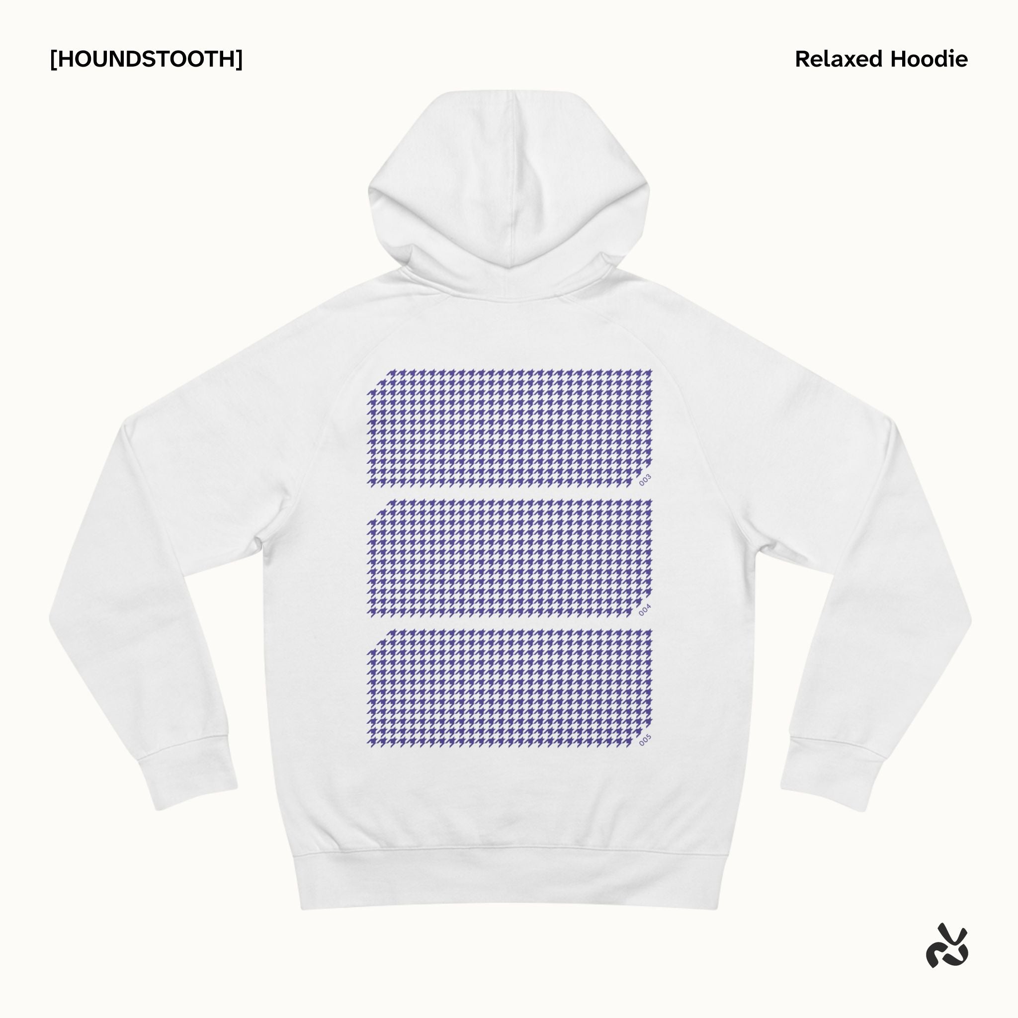 [HOUNDSTOOTH] Relaxed Hoodie